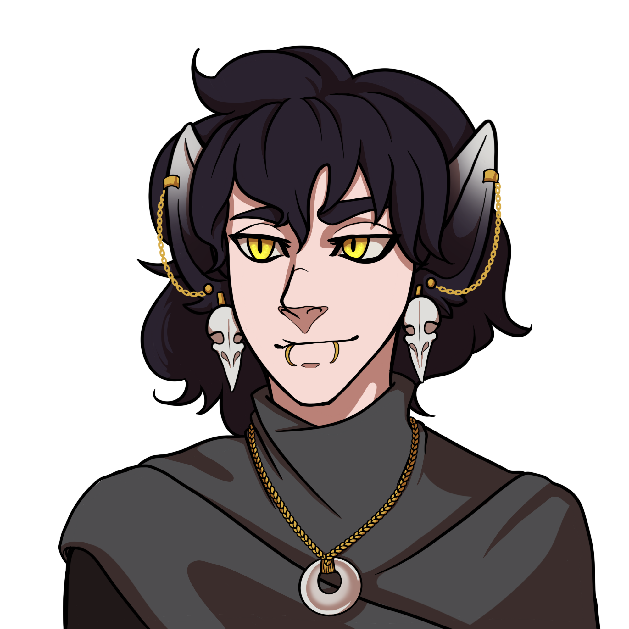 A goth person with animal ears